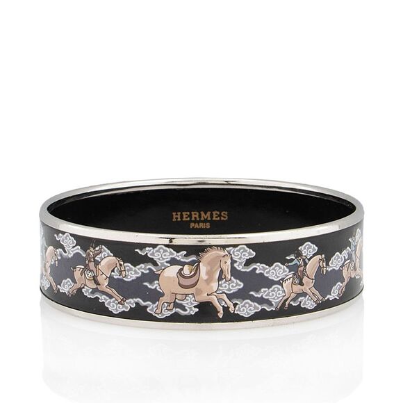 Hermes Printed Enamel Wide Bracelet - Picture 1 of 4
